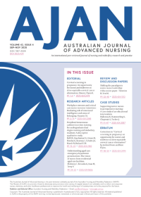 Image of AJAN (Australian Journal of Advanced Nursing)